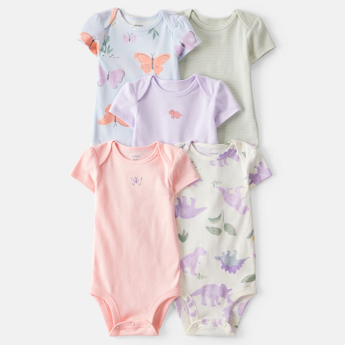CARTER'S - Body Bebé Niña Pack X5 Carters