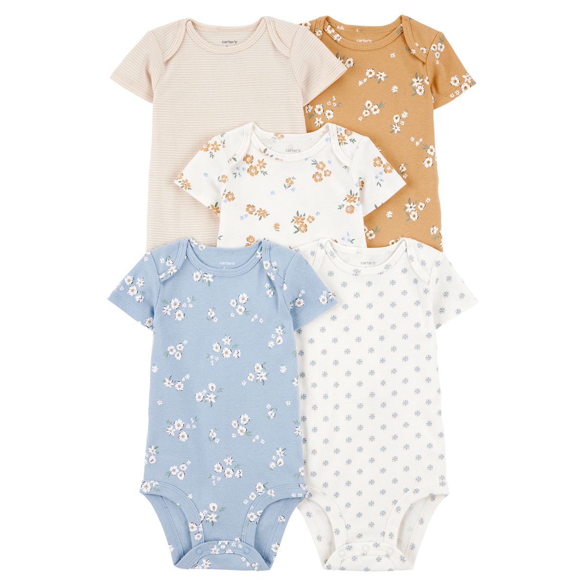 CARTERS - Body Bebé Niña Pack X5 Carters