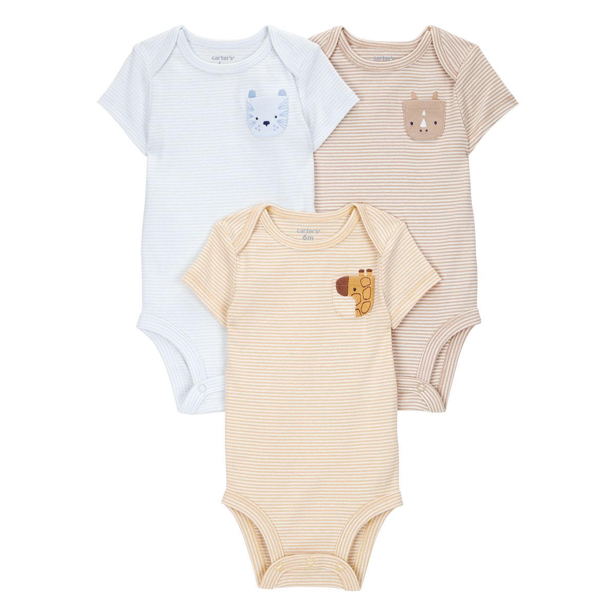 CARTER'S - Body Bebé Niño Niña Pack X3 Carters