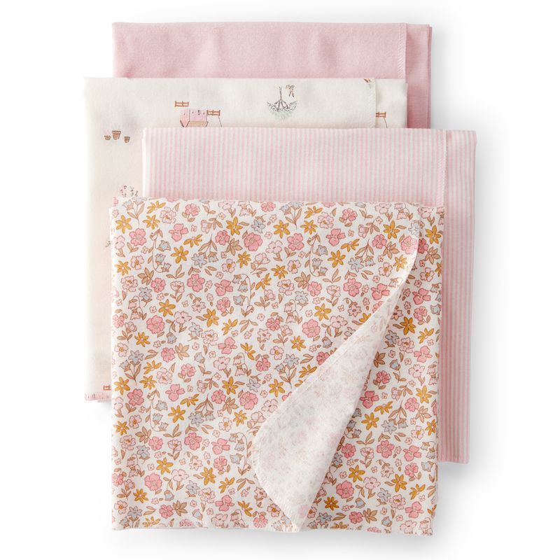 CARTER'S - Manta Bebé Niña Pack X4 Algodón Carters
