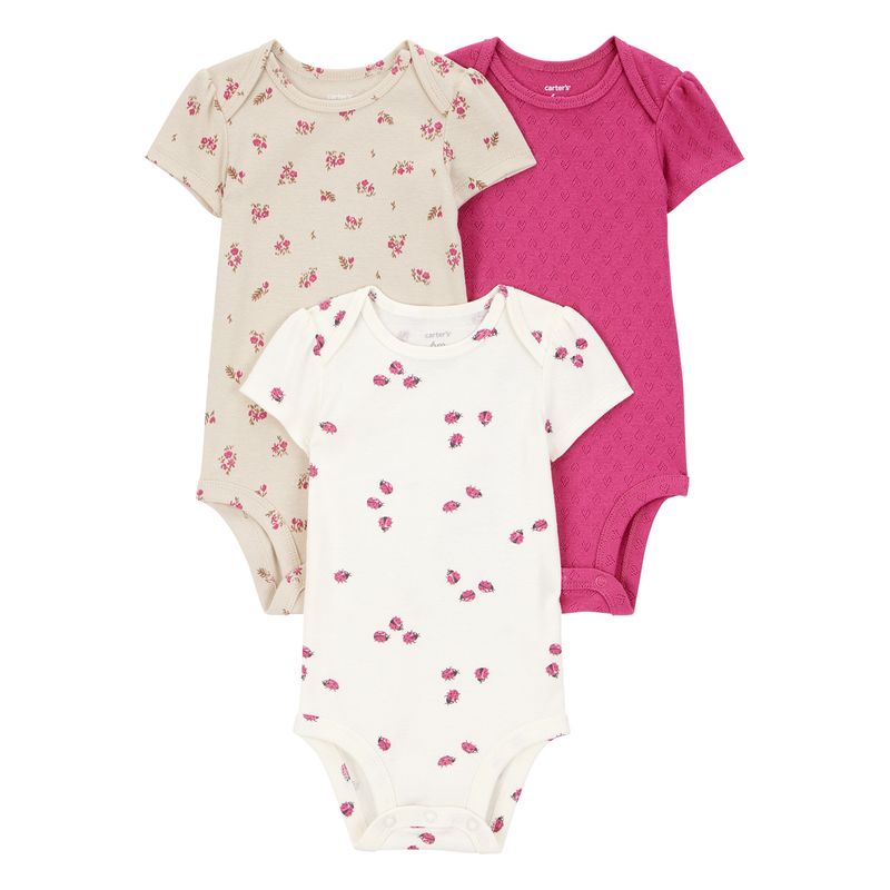 CARTER'S - Body Bebé Niña Pack X3 Carters