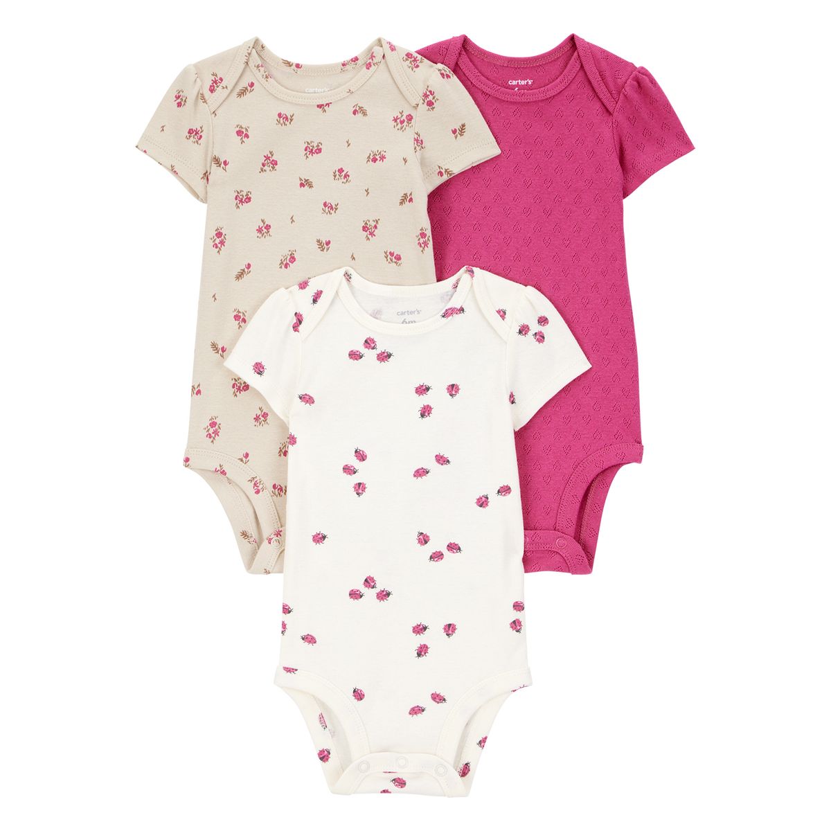 CARTER'S - Body Bebé Niña Pack X3 Carters