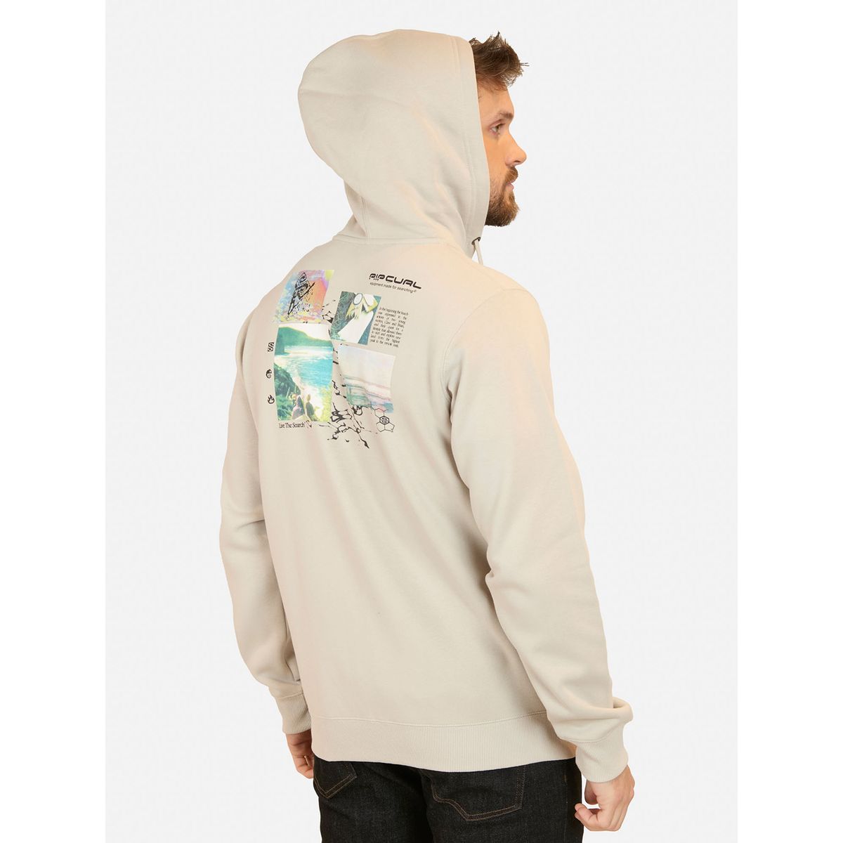 RIP CURL - Polera Fullzipper Algodón Hombre Rip Curl