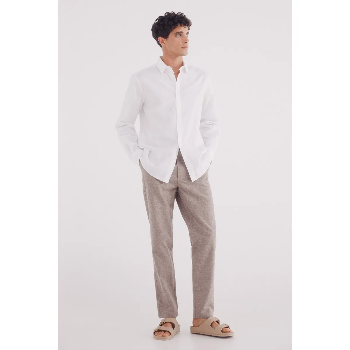 SPRINGFIELD - Camisa Algodón Manga Larga Regular Fit Hombre Springfield