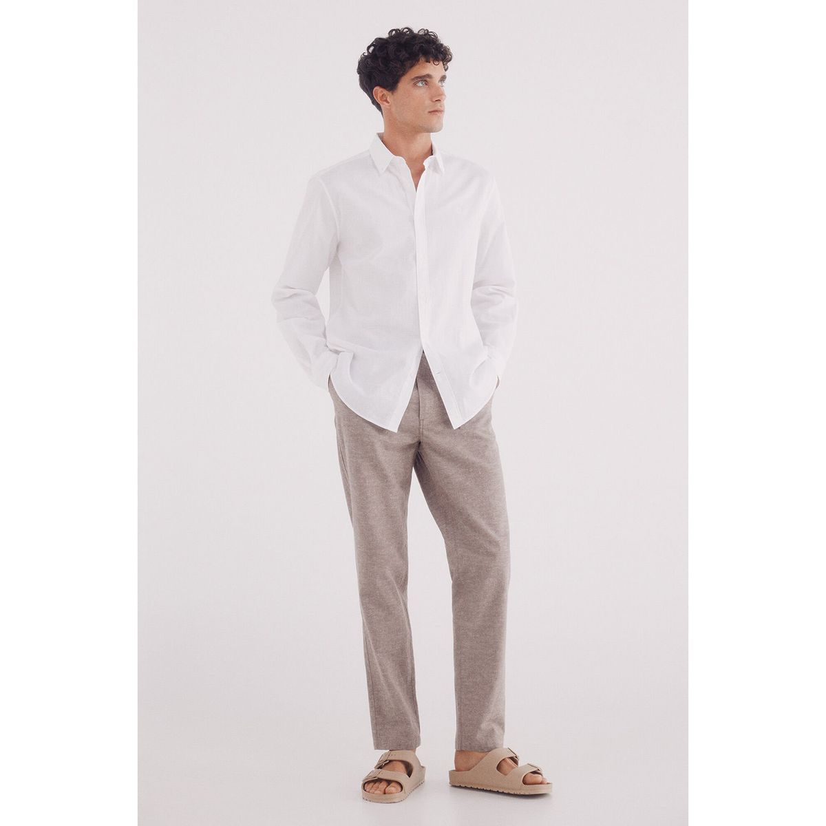 SPRINGFIELD - Camisa Algodón Manga Larga Regular Fit Hombre Springfield