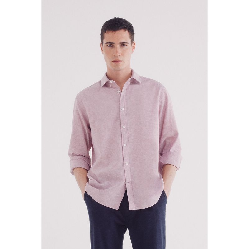SPRINGFIELD - Camisa Algodón Manga Larga Regular Fit Hombre Springfield