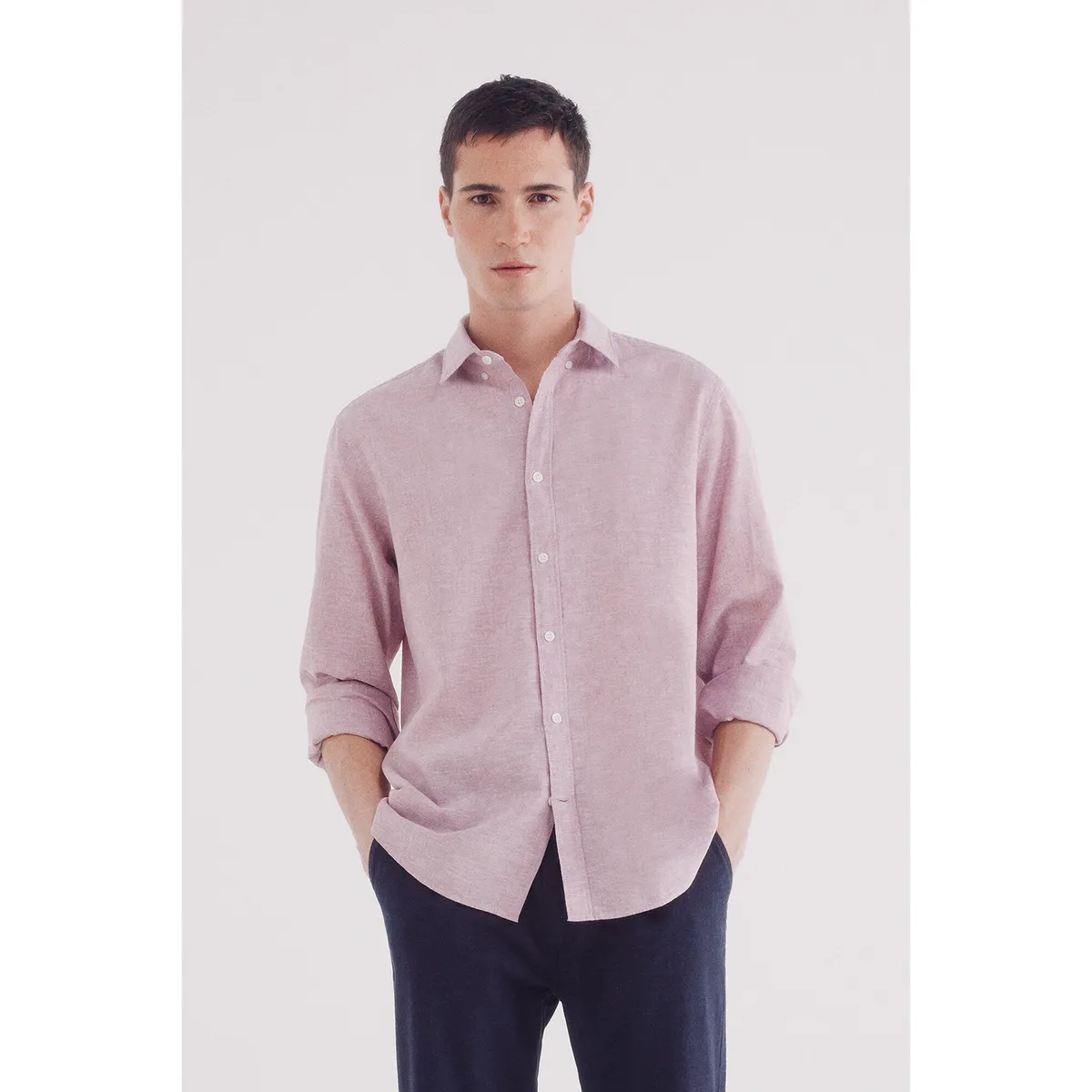 SPRINGFIELD - Camisa Algodón Manga Larga Regular Fit Hombre Springfield