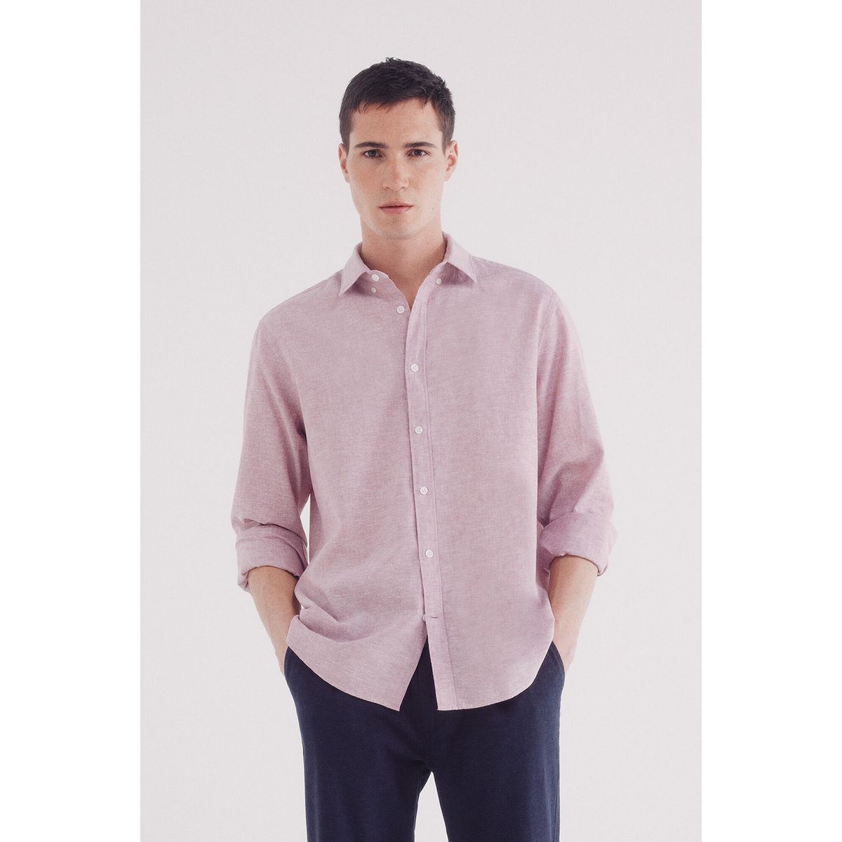 SPRINGFIELD - Camisa Algodón Manga Larga Regular Fit Hombre Springfield