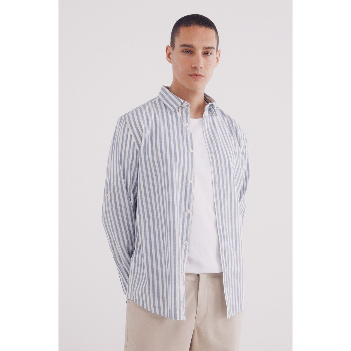 SPRINGFIELD - Camisa 100% Algodón Manga Larga Regular Fit Hombre Springfield