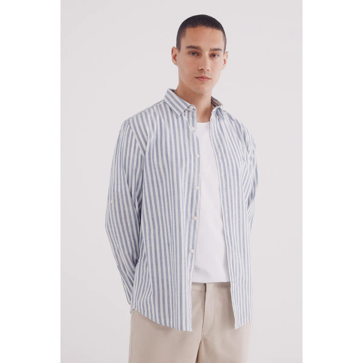 SPRINGFIELD - Camisa 100% Algodón Manga Larga Regular Fit Hombre Springfield