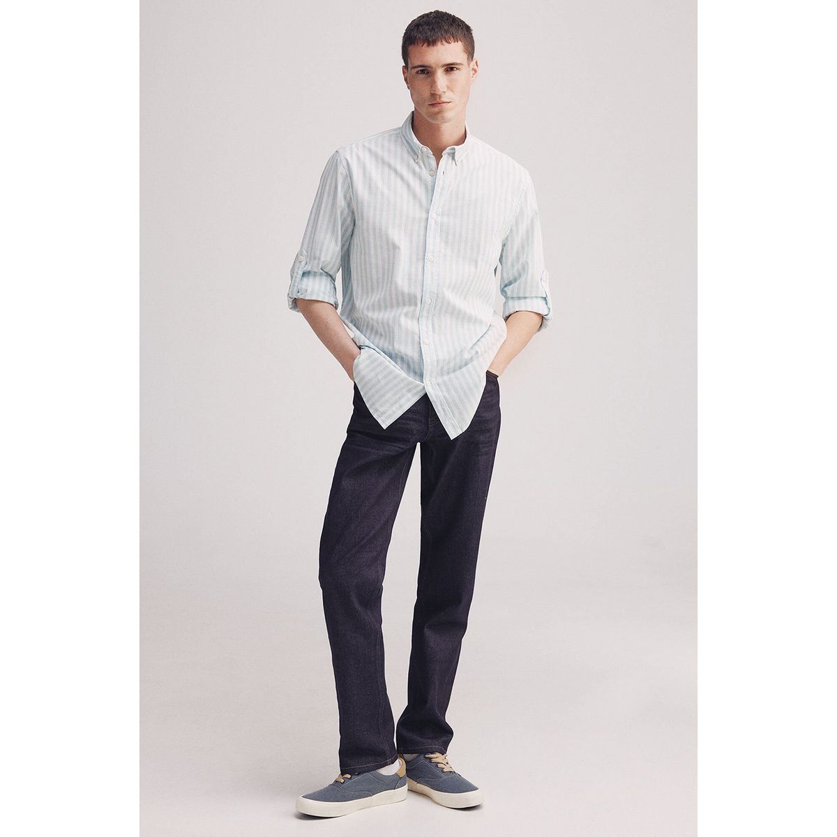 SPRINGFIELD - Camisa 100% Algodón Manga Larga Regular Fit Hombre Springfield