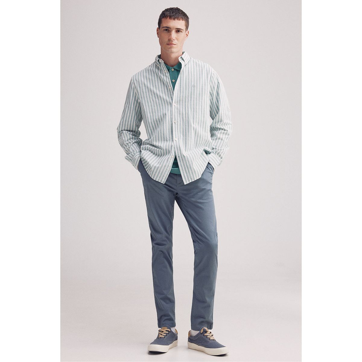 SPRINGFIELD - Camisa 100% Algodón Manga Larga Regular Fit Hombre Springfield