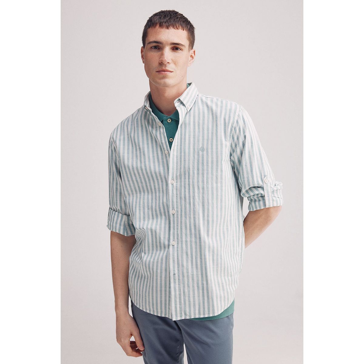 SPRINGFIELD - Camisa 100% Algodón Manga Larga Regular Fit Hombre Springfield