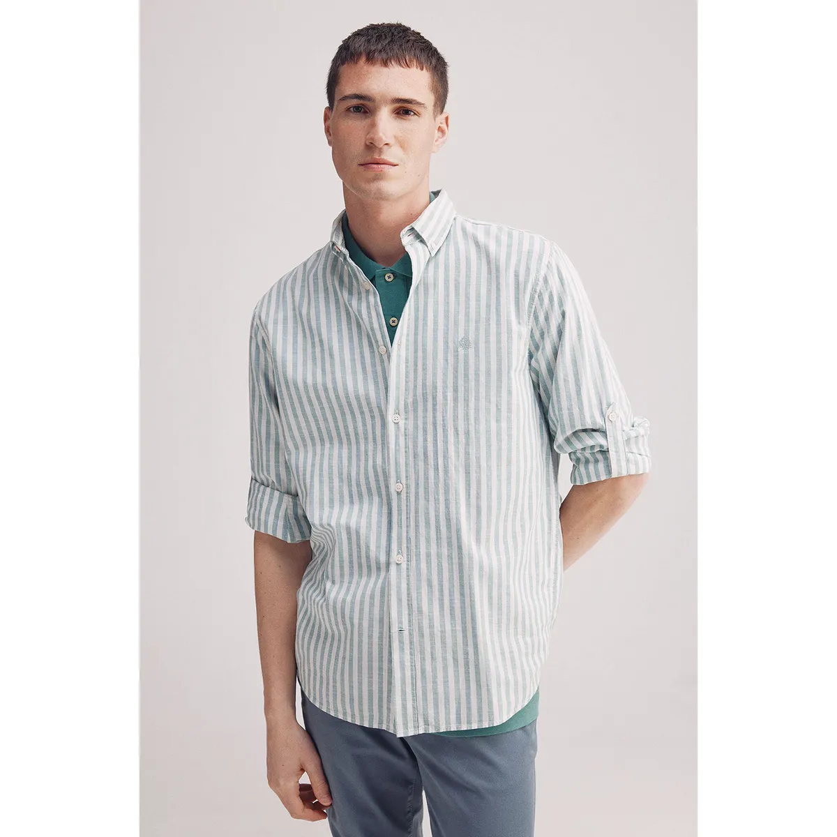 SPRINGFIELD - Camisa 100% Algodón Manga Larga Regular Fit Hombre Springfield