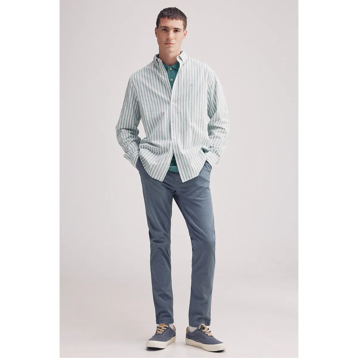 SPRINGFIELD - Camisa 100% Algodón Manga Larga Regular Fit Hombre Springfield