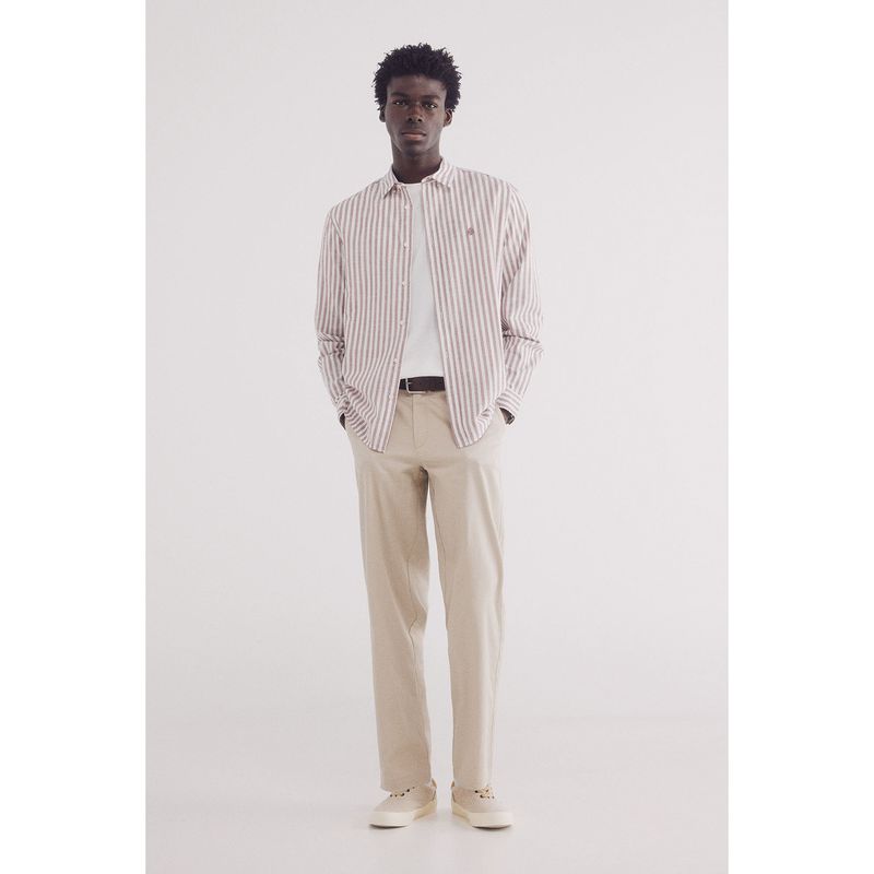 SPRINGFIELD - Camisa 100% Algodón Manga Larga Regular Fit Hombre Springfield