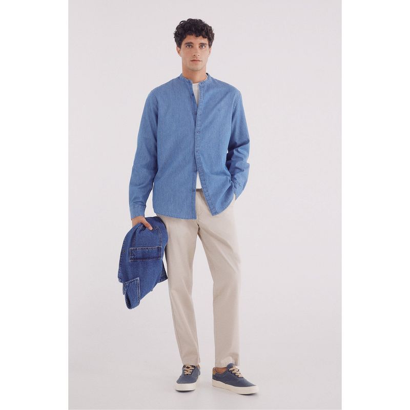 SPRINGFIELD - Camisa 100% Algodón Manga Larga Regular Fit Hombre Springfield