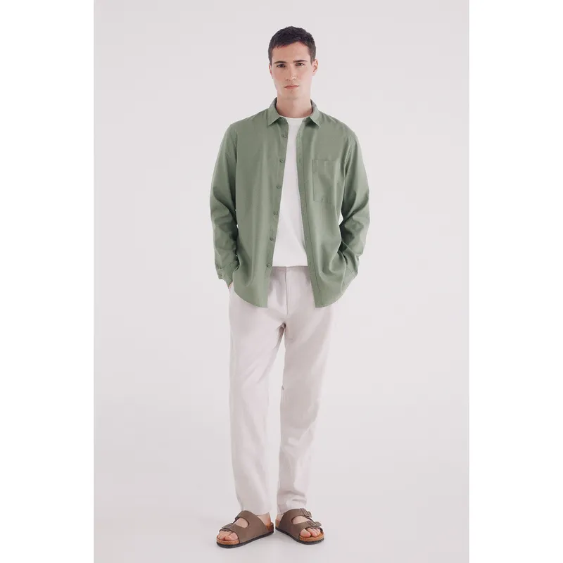 SPRINGFIELD - Camisa Manga Larga Regular Fit Hombre Springfield