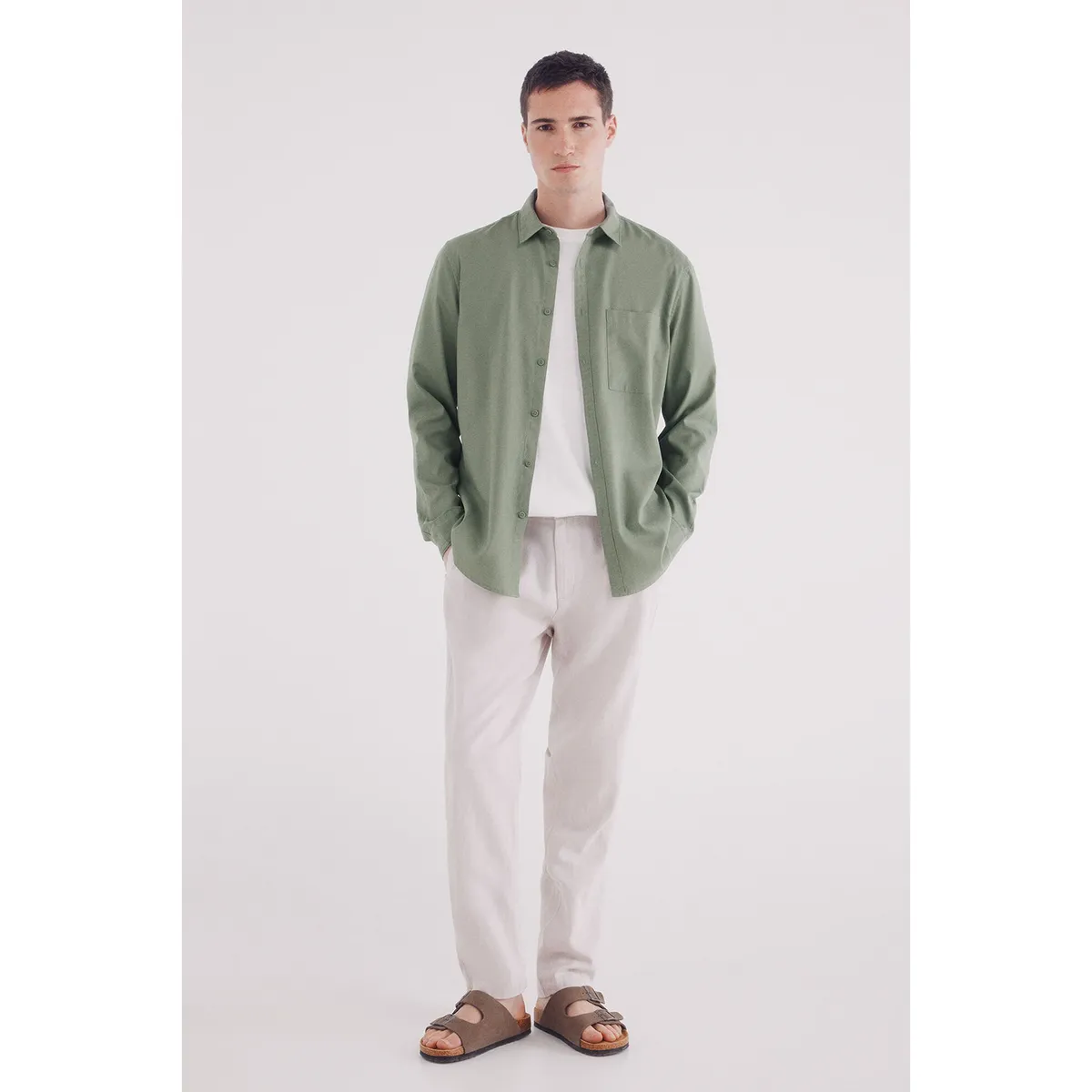 SPRINGFIELD - Camisa Manga Larga Regular Fit Hombre Springfield