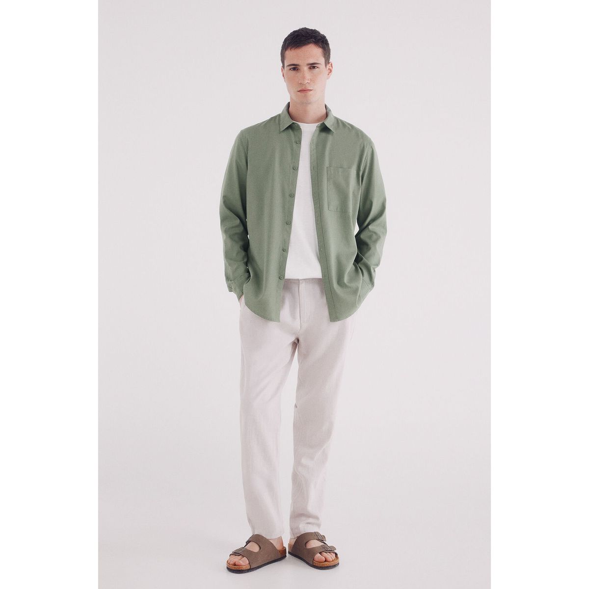 SPRINGFIELD - Camisa Manga Larga Regular Fit Hombre Springfield