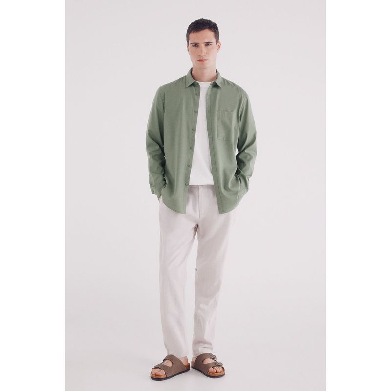 SPRINGFIELD - Camisa Manga Larga Regular Fit Hombre Springfield