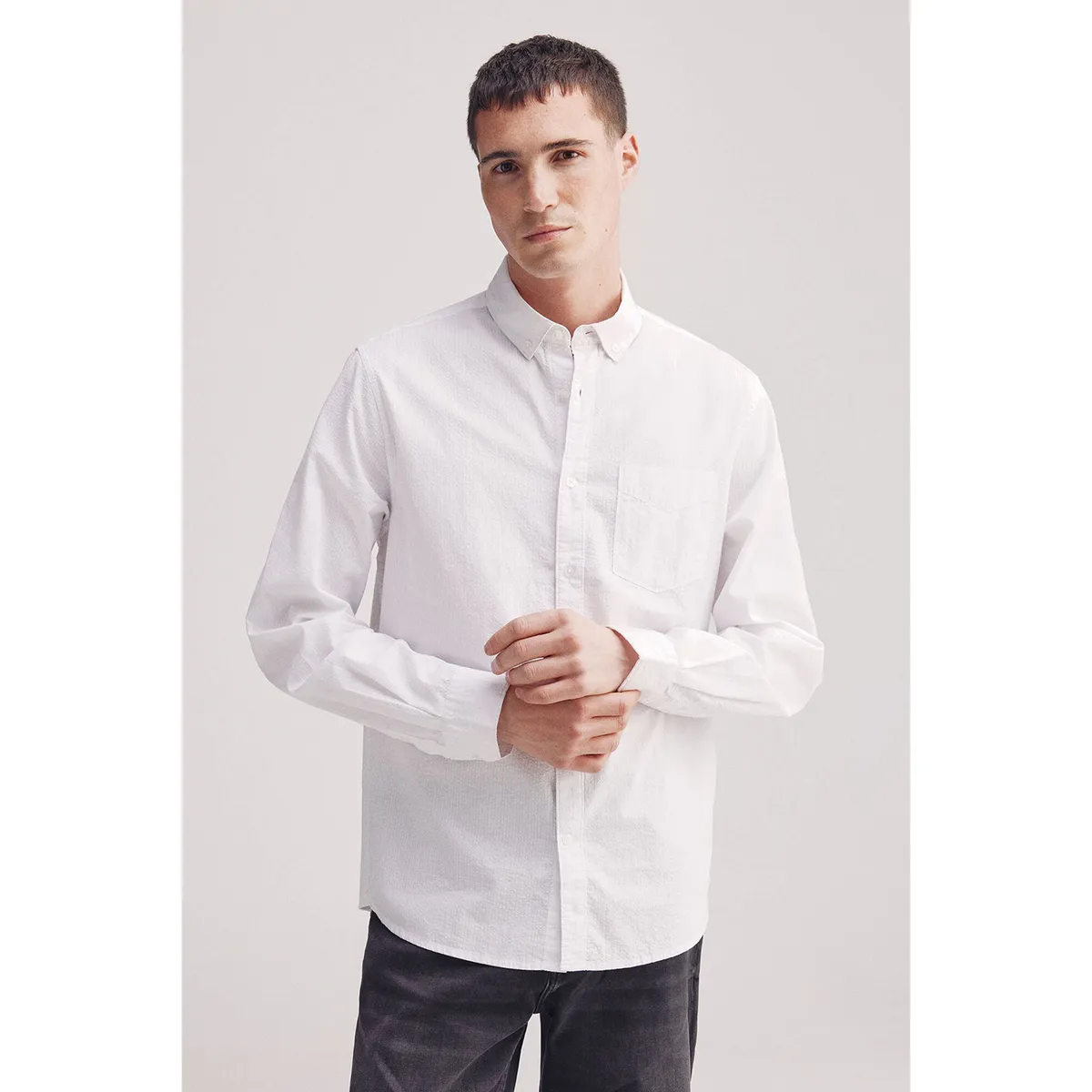 SPRINGFIELD - Camisa 100% Algodón Manga Larga Regular Fit Hombre Springfield