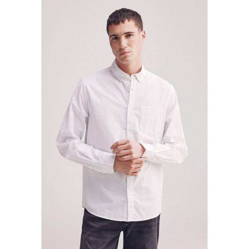 SPRINGFIELD - Camisa 100% Algodón Manga Larga Regular Fit Hombre Springfield