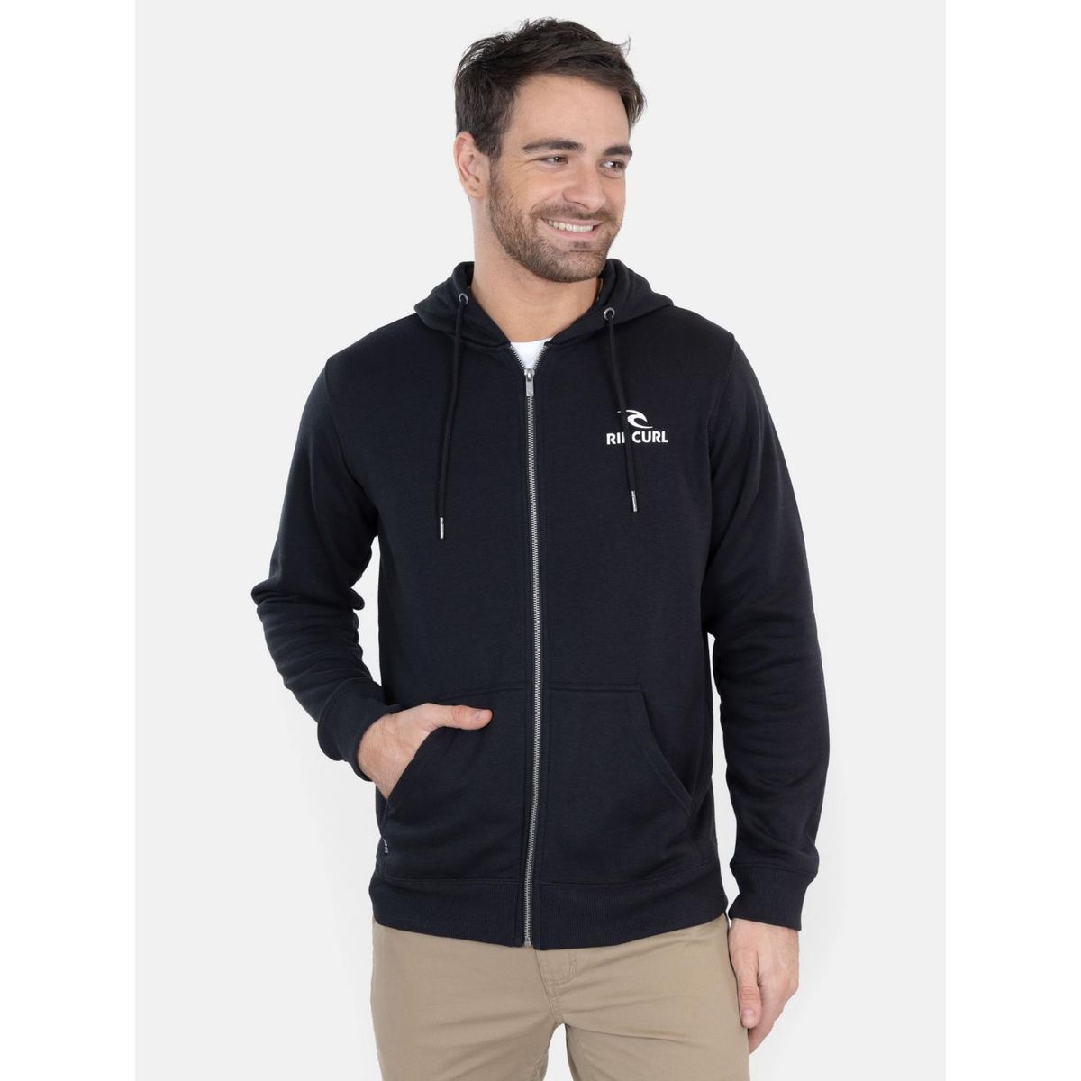 RIP CURL - Polera Fullzipper Algodón Hombre Rip Curl