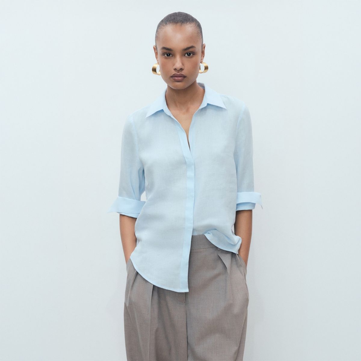 MANGO - Blusa Casual Mujer Mango