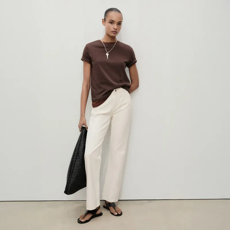 MANGO - Jean Wide Leg Tiro Medio Mujer Mango