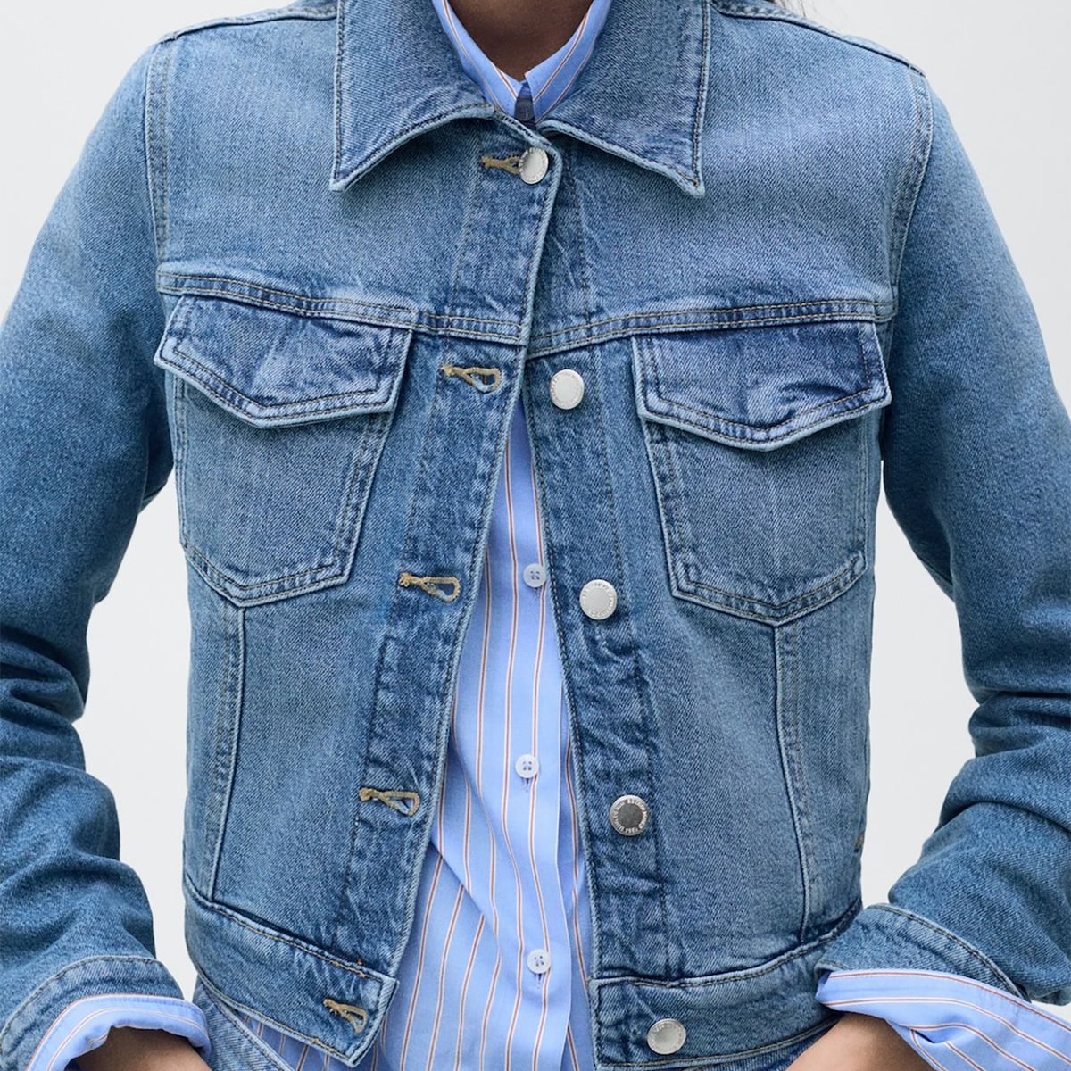 MANGO - Casaca De Jean Mujer Mango