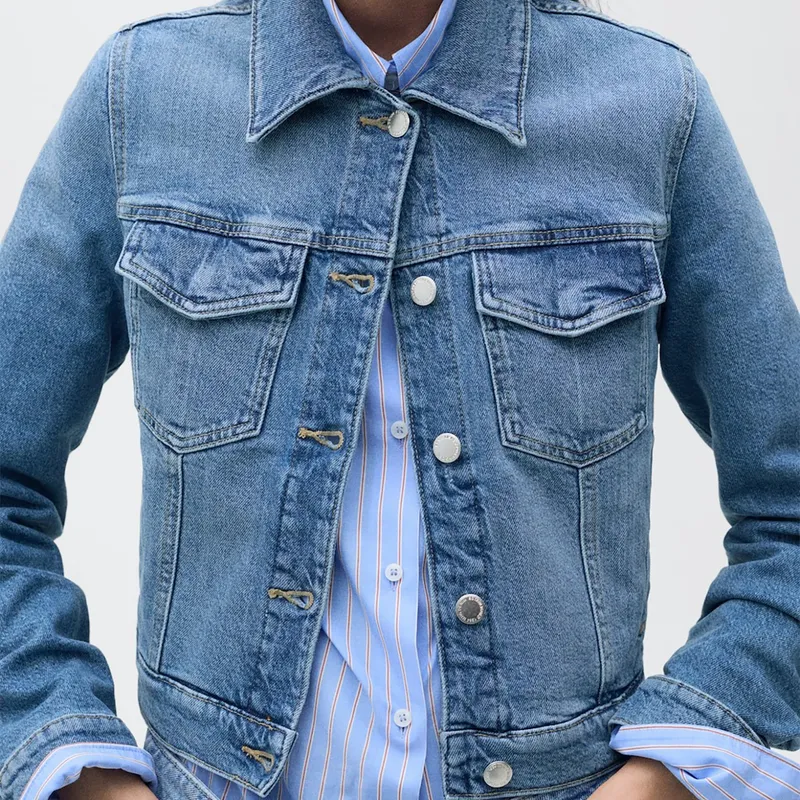 MANGO - Casaca De Jean Mujer Mango