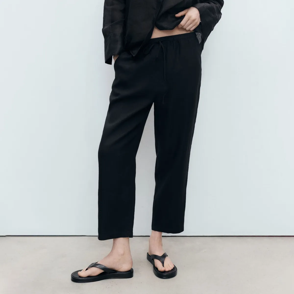 MANGO - Pantalón de Lino Mujer Mango