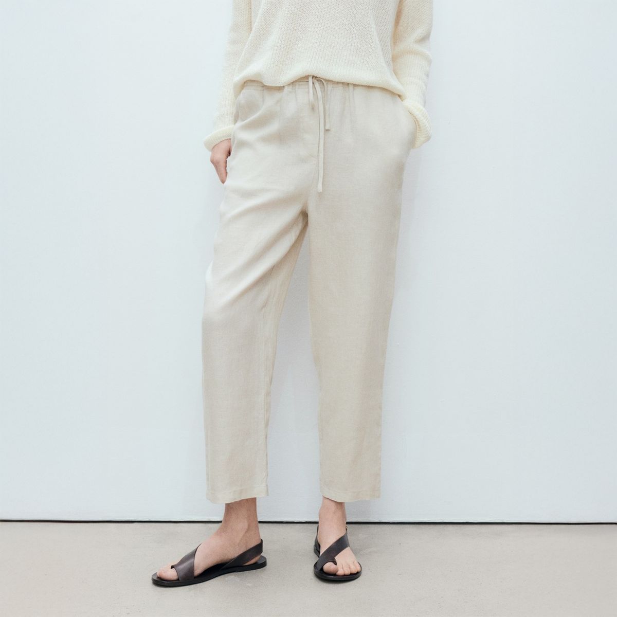 MANGO - Pantalón de Lino Mujer Mango