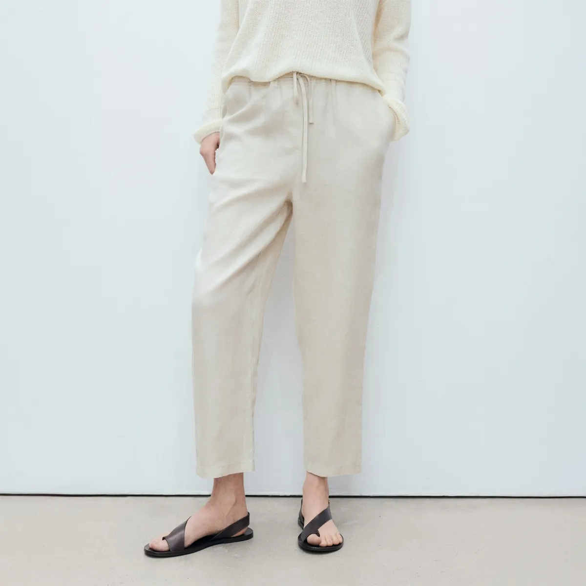 MANGO - Pantalón de Lino Mujer Mango