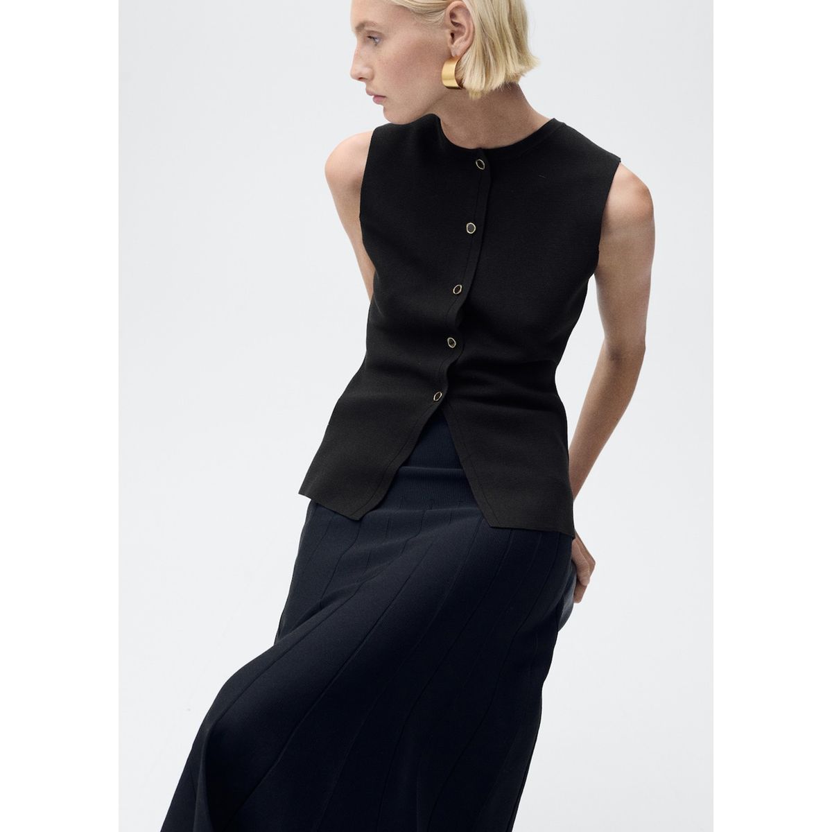 MANGO - Chaleco Casual Mujer Mango