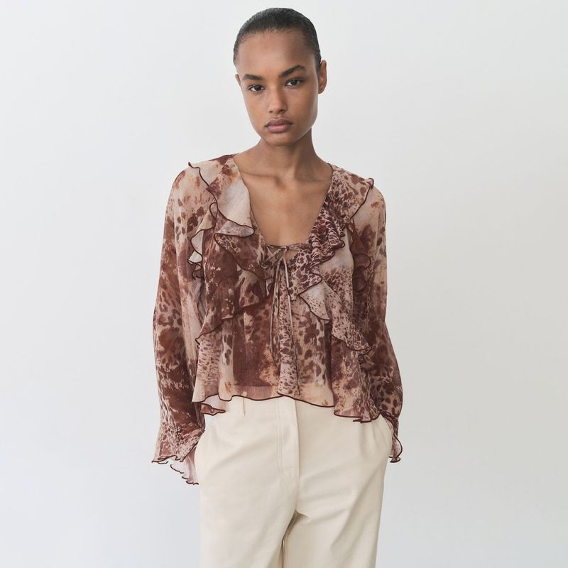 MANGO - Blusa Casual Mujer Mango