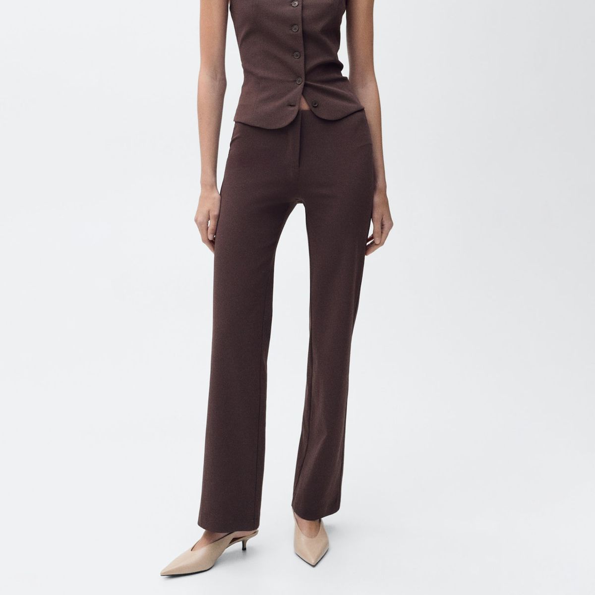 MANGO - Pantalón Straight Mujer Mango