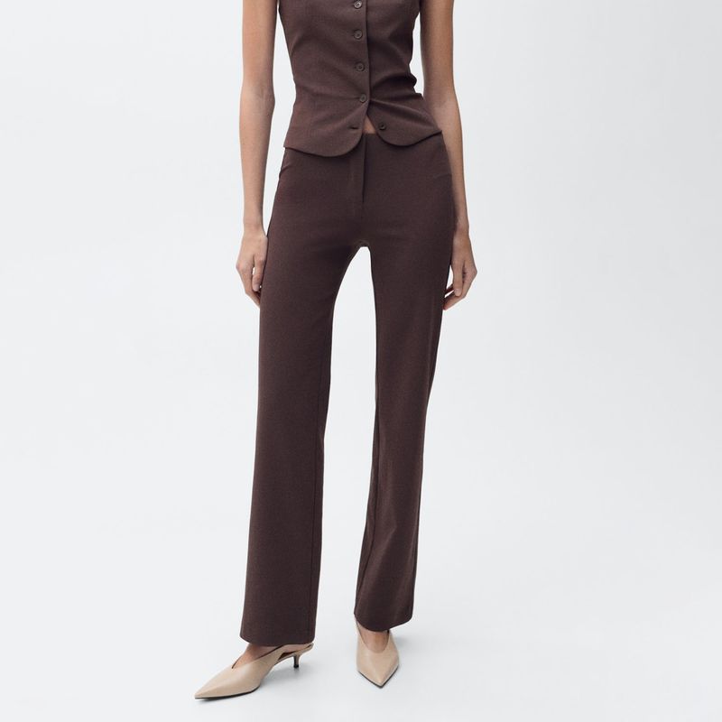 MANGO - Pantalón Straight Mujer Mango