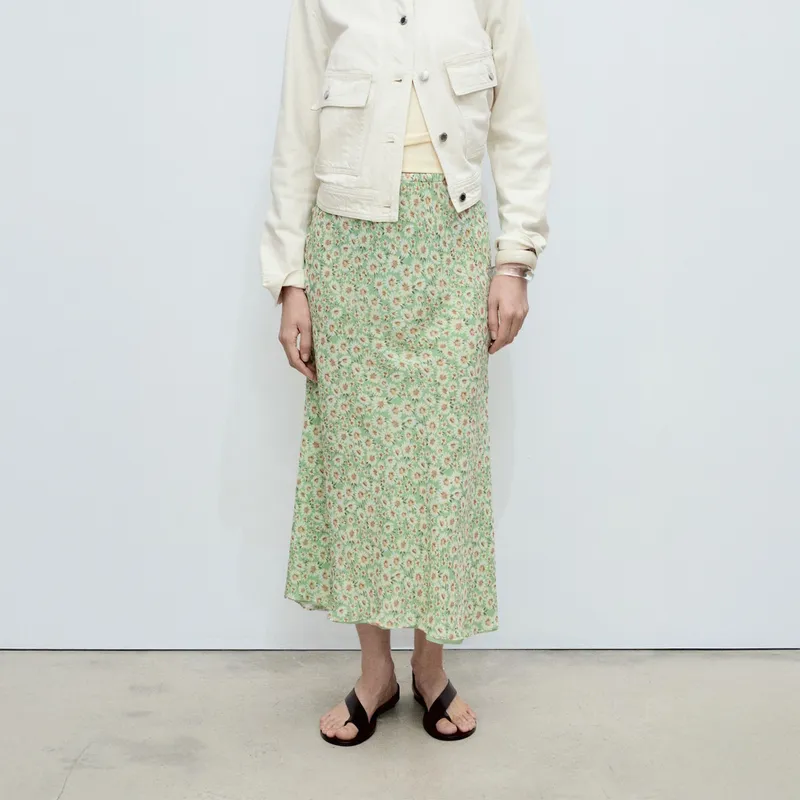 MANGO - Falda Larga Mujer Mango