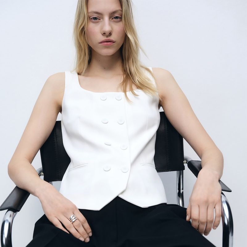 MANGO - Chaleco Casual Mujer Mango