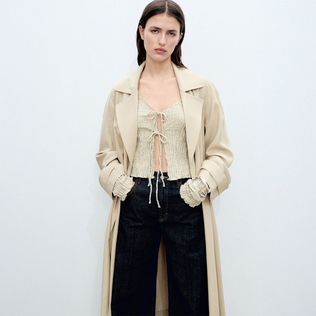 MANGO - Trench Largo Mujer Mango