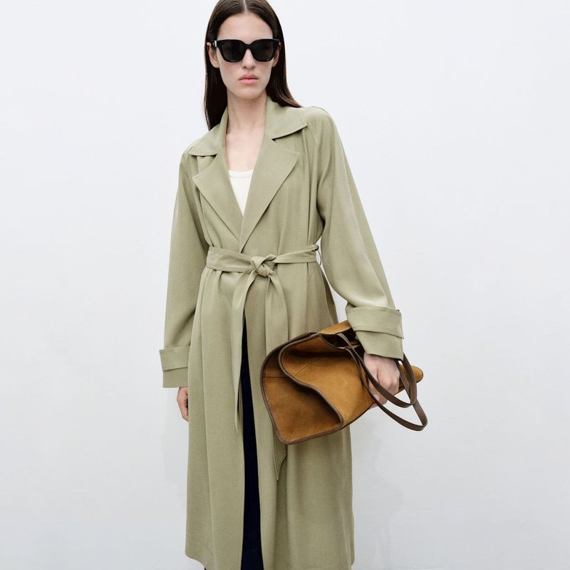 MANGO - Trench Largo Mujer Mango