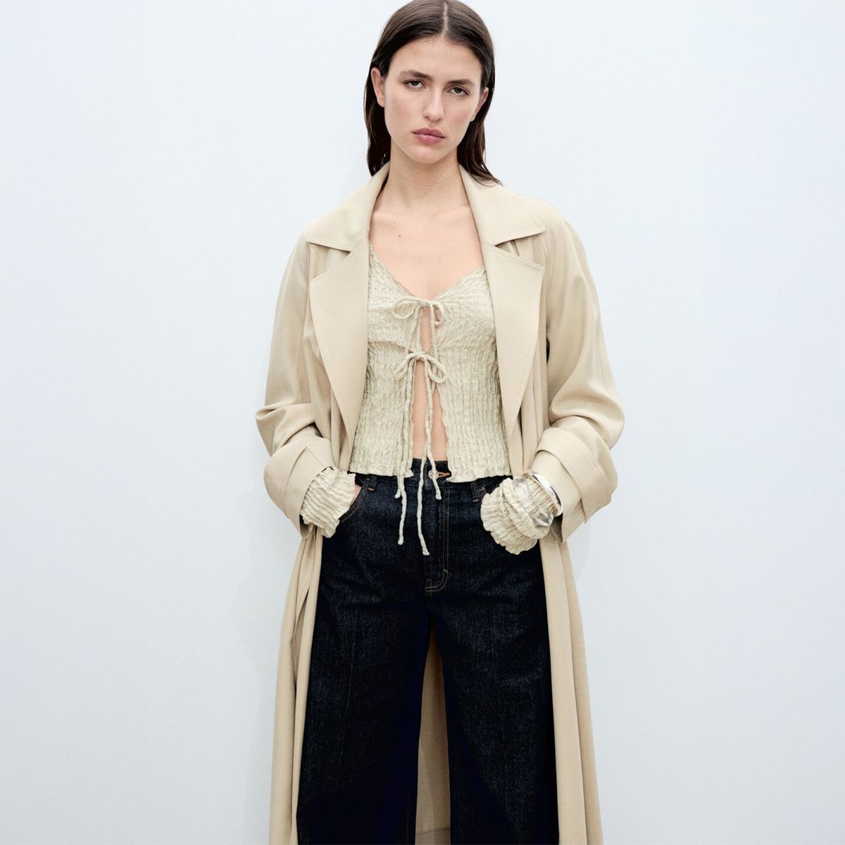 MANGO - Trench Largo Mujer Mango