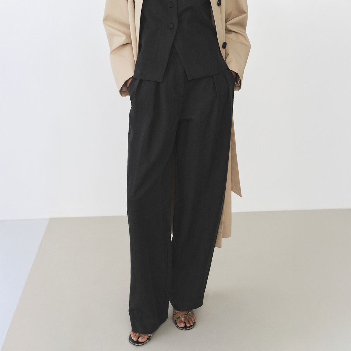 MANGO - Pantalón Straight Mujer Mango