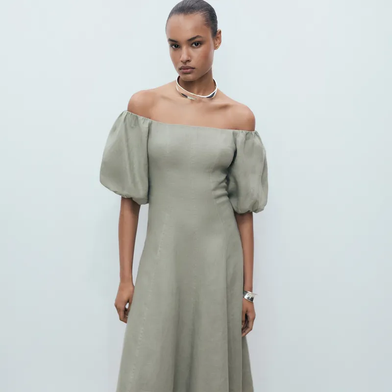 MANGO - Vestido Largo Mujer Mango