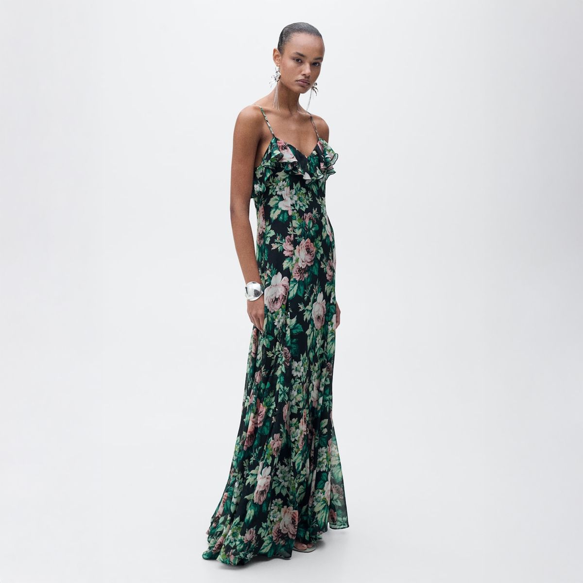 MANGO - Vestido Largo Mujer Mango