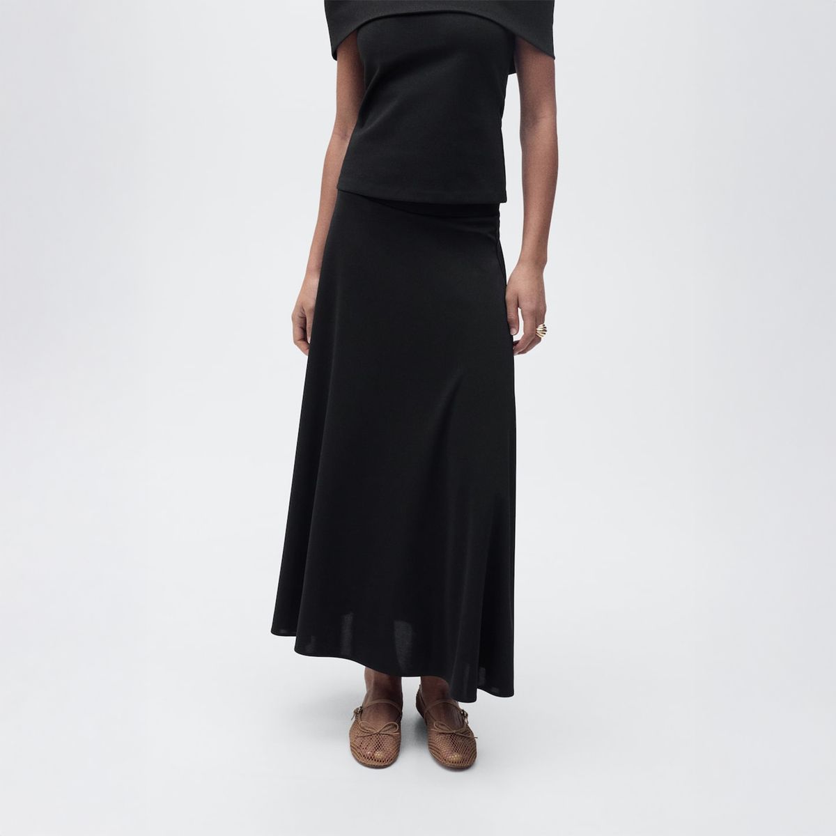 MANGO - Falda Larga Mujer Mango