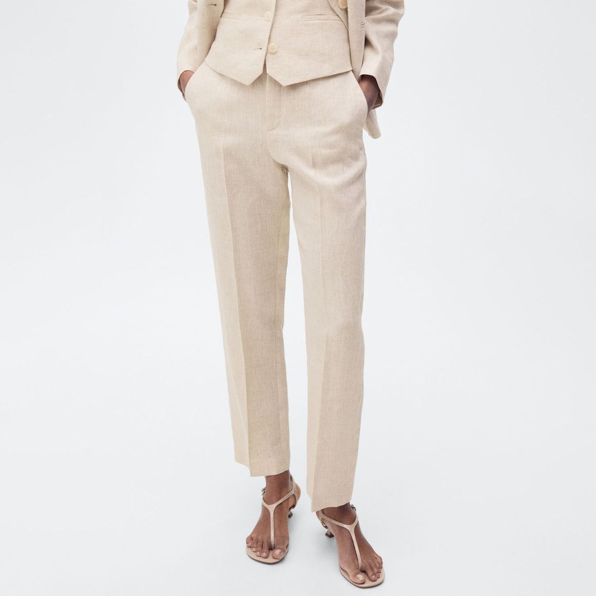 MANGO - Pantalón Recto Mujer Mango