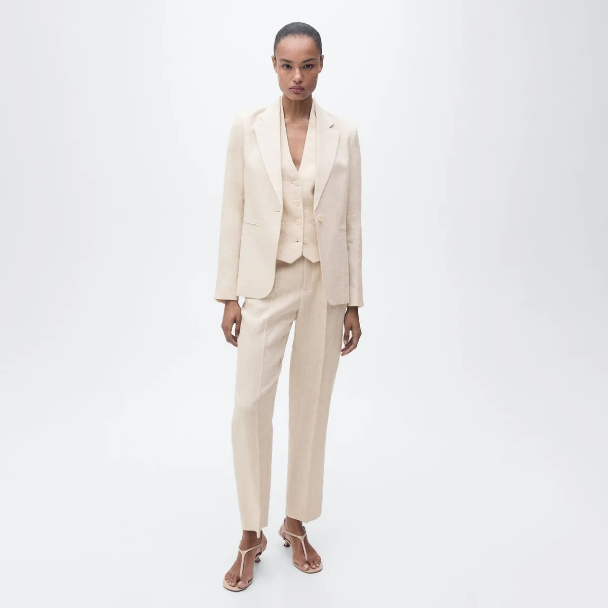 MANGO - Pantalón Recto Mujer Mango